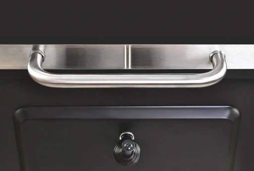 GRILL WĘGLOWY OGRODOWY ANGULAR RUSZT ŻELIWNY