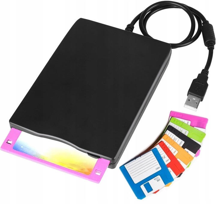 ZEWNĘTRZNA STACJA DYSKIETEK NAPĘD 3,5'' FDD USB SLIM FLOPPY DISK 1.44MB