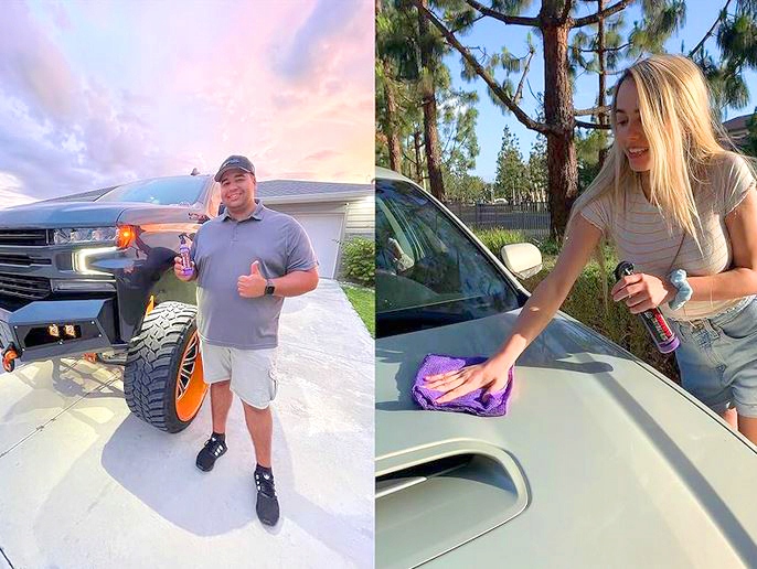 Wosk samochodowy CERAMICZNY DO LAKIERU 3W1 SPRAY WAX POWŁOKA Hydrofobowa