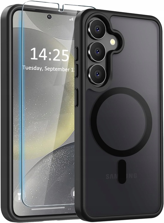 Etui CASE do Samsung Galaxy S25+ Plus MAGNETYCZNE MATOWE WZMACNIANE 2xSZKŁO