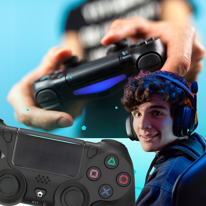 PAD do PS4 BEZPRZEWODOWY Joystick Gamepad Kontroler DOUBLESHOCK WIBRACJE