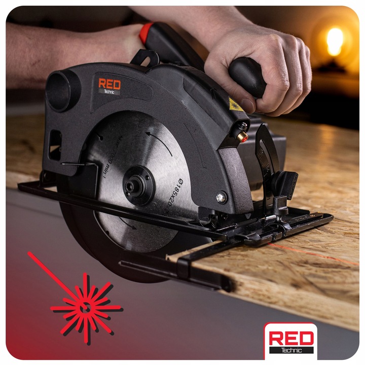 PIŁA TARCZOWA PILARKA RĘCZNA DO DREWNA Z LASEREM 2250W PRZECINARKA 185