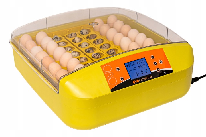 INKUBATOR AUTOMATYCZNY OVO do 56 JAJ wylęgarka klujnik + PRZEŚWIETLARKA