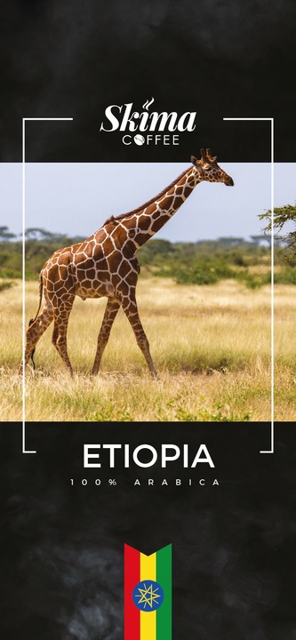 Kawa ziarnista 1kg ETIOPIA 100% ARABICA Świeżo Palona do ekspresu + GRATIS