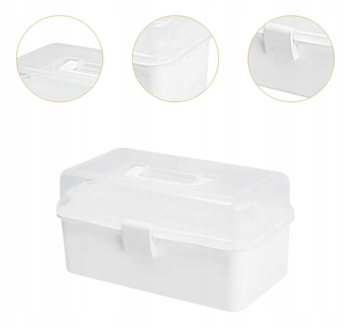 ORGANIZER POJEMNIK NA LEKI TABLETKI DUŻA ROZKŁADANA APTECZKA XXL PUDEŁKO