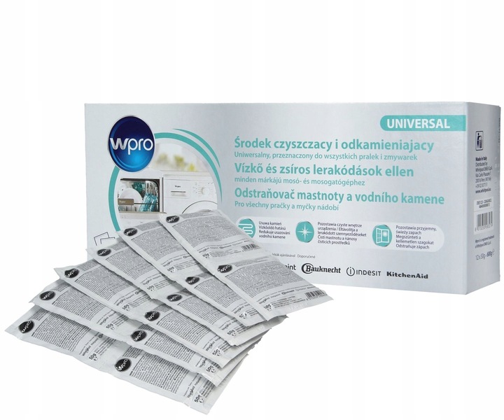 12x ODKAMIENIACZ do pralek i zmywarek 3w1 WPRO