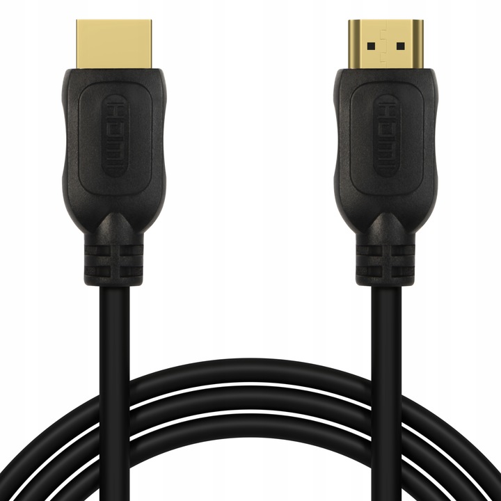 SOLIDNY KABEL PRZEWÓD PRZYŁĄCZE HDMI - HDMI ETHERNET 4K FHD POZŁACANY