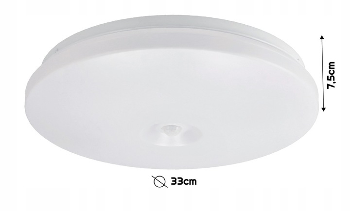 Plafon LED Lampa Sufitowa Z Czujnikiem Ruchu i Zmierzchu 2xE27 PIR