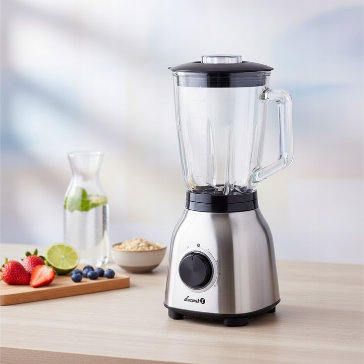 Blender kielichowy mocny Łucznik BL-1000 1,85l 1000W stal INOX kruszy