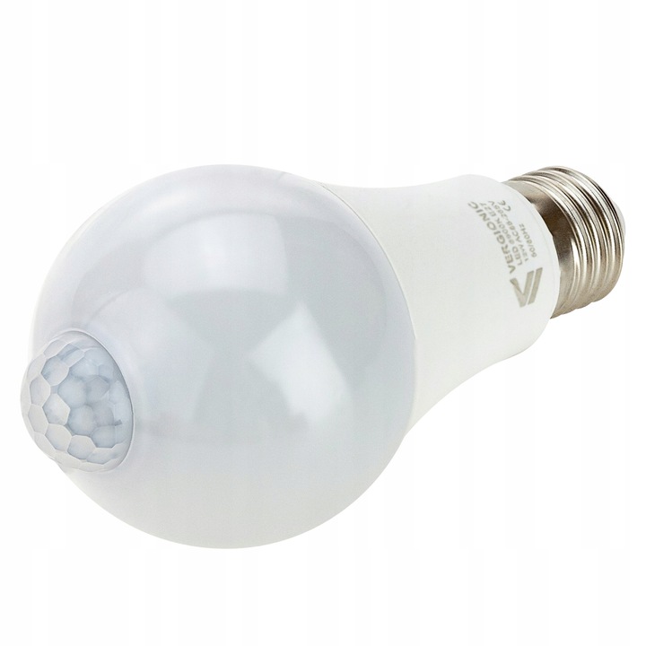 ŻARÓWKA LED E27 Z Czujnikiem ruchu zmierzchu 12W Neutralna 230V MOCNA