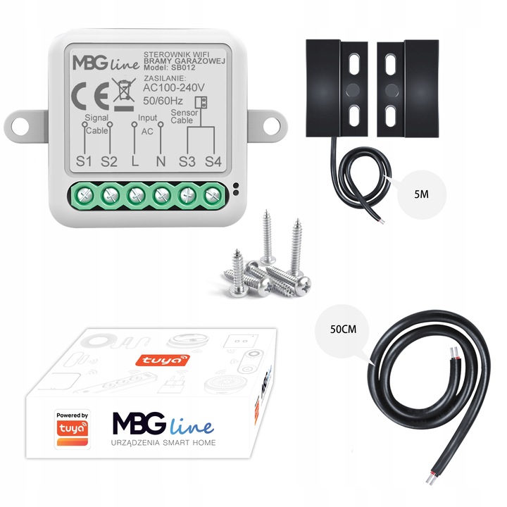 Sterownik Bramy Garażowej Moduł WIFI Bluetooth TUYA SMART + Czujnik