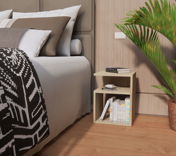 Szafka nocna szóstka,stolik bez szuflad,dąb sonoma