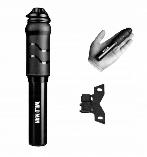 POMPKA ROWEROWA MINI RĘCZNA MAŁA UCHWYT ALUMINIOWA 7 BAR NA RAMĘ WILD MAN