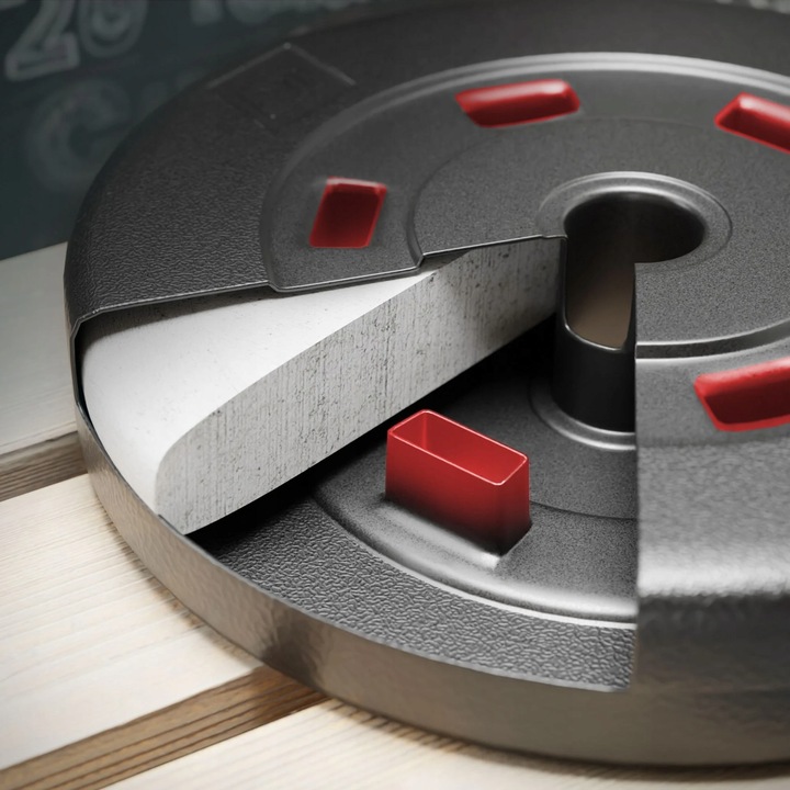 Obciążenie bitumiczne kompozytowe do sztangi hantli 20kg HopSport gryfu