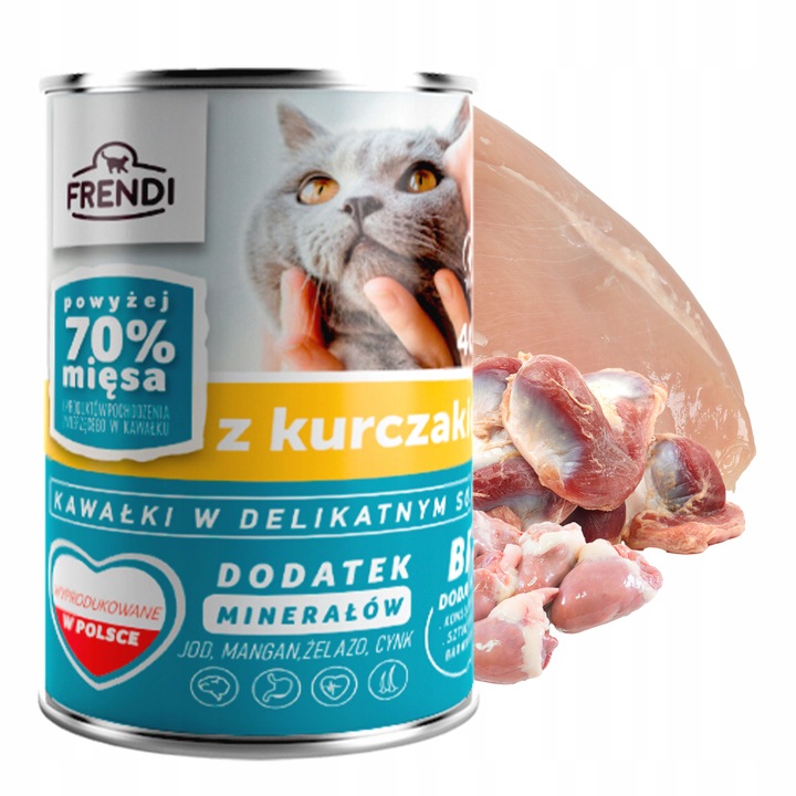 FRENDI Puszka karma mokra dla kota mix smaków 12 x 400g