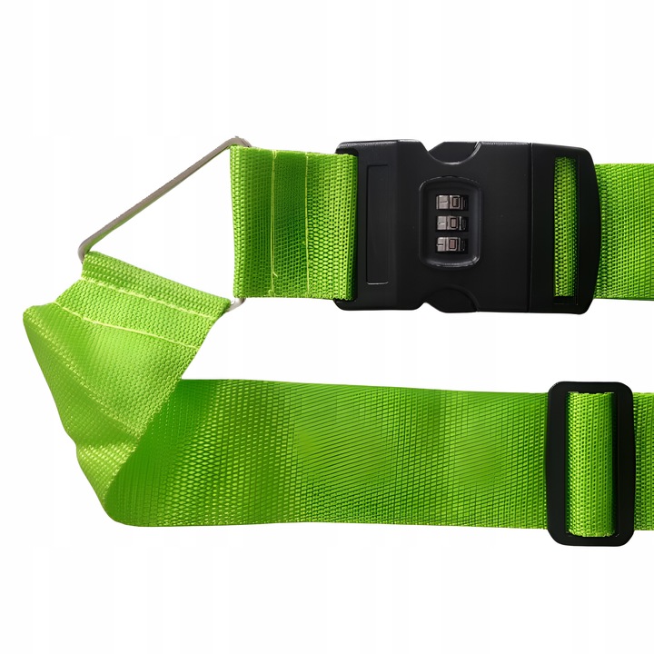 PAS DO WALIZKI ZABEZPIECZAJĄCY SPINAJĄCY BAGAŻ PODWÓJNY Z SZYFREM LIMONKOWY