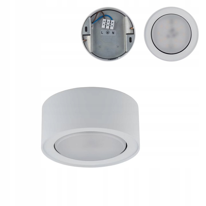 FLEA BIAŁY OPRAWA SUFITOWA SPOT NT 1X GX53/ 12W IP20 STAL LAKIEROWANA