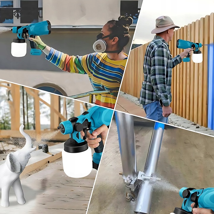 Pistolet Do Malowania Natryskowego Akumulatorowy Agregat 2xBaterie 21V