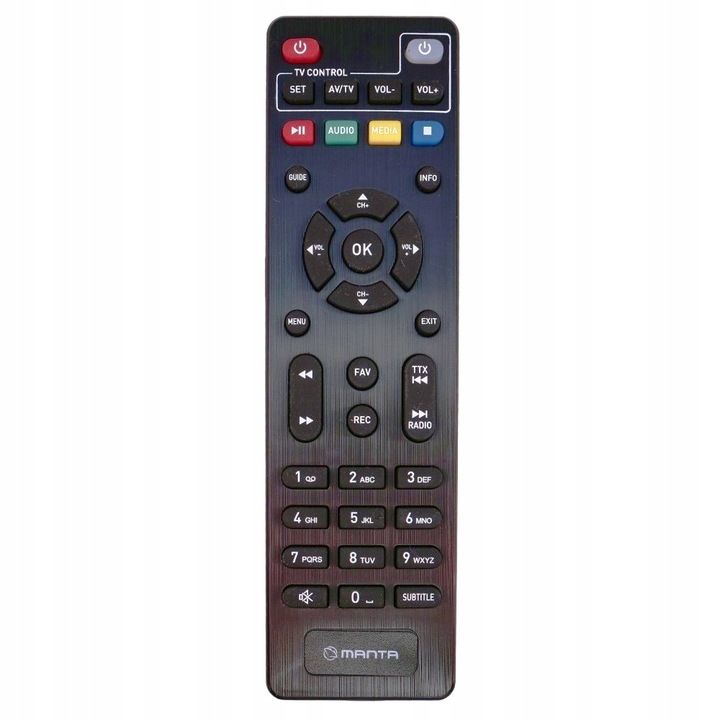 Pilot oryginalny do dekodera Manta DVBT024PRO DVBT-T2/HEVC H.265