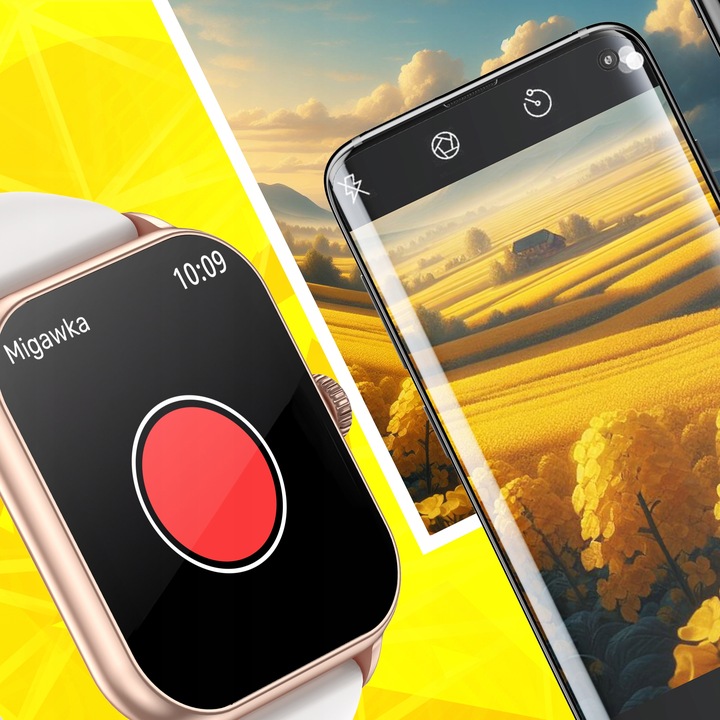 SMARTWATCH DAMSKI ZEGAREK WODOODPORNY PL MENU ROZMOWY SMART WATCH + 3 PASKI