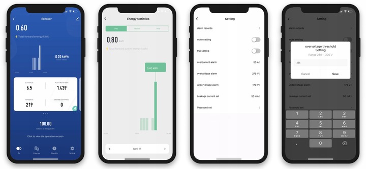 LICZNIK PRĄDU NA SZYNĘ DIN PRZEKAŹNIK POMIAR PODLICZNIK WiFi TUYA