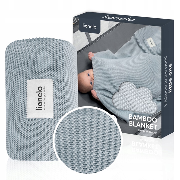 KOCYK BAMBUSOWY OTULACZ DZIECIĘCY 75x100cm MIĘKKI LIONELO BAMBOO BLANKET