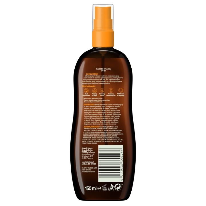 OLEJEK DO OPALANIA KOLASTYNA SPF 20 150ML ODŻYWCZY WZMACNIAJĄCY OPALENIZNĘ