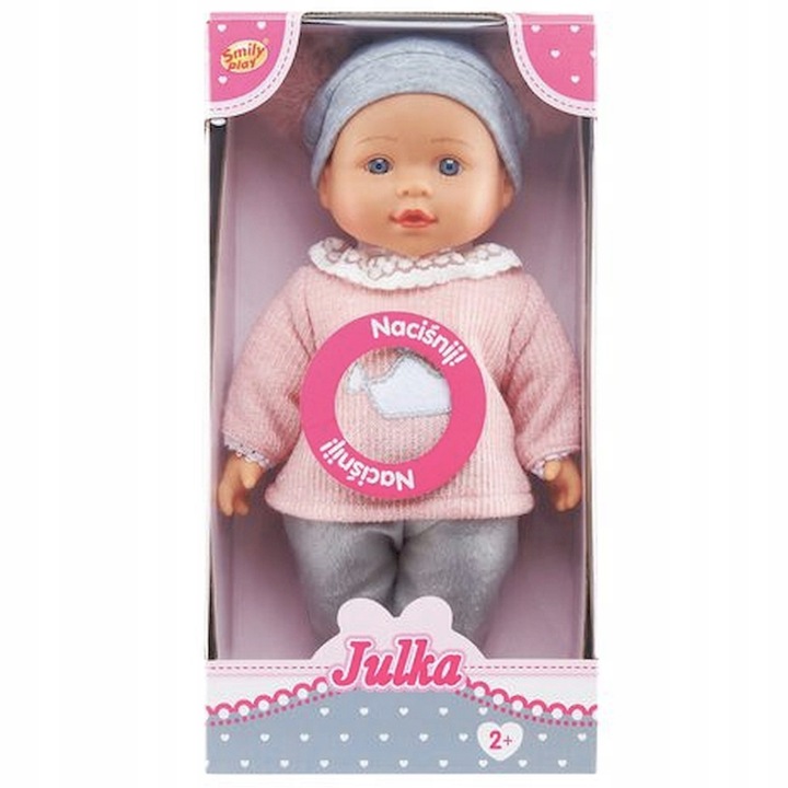 LALKA BOBAS INTERAKTYWNA 32CM ŚPIEWA MÓWI PO POLSKU I ANGIELSKU BAJKI EDUKA