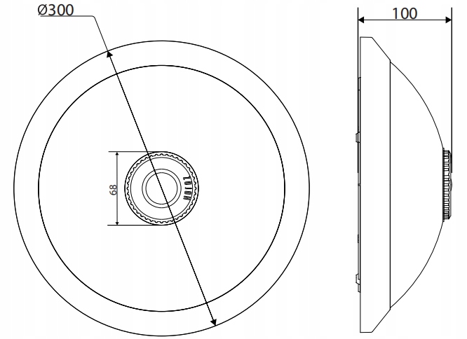 HOROZ Plafon Lampa Sufitowa z Czujnikiem Ruchu i Zmierzchu 360° 2xE27