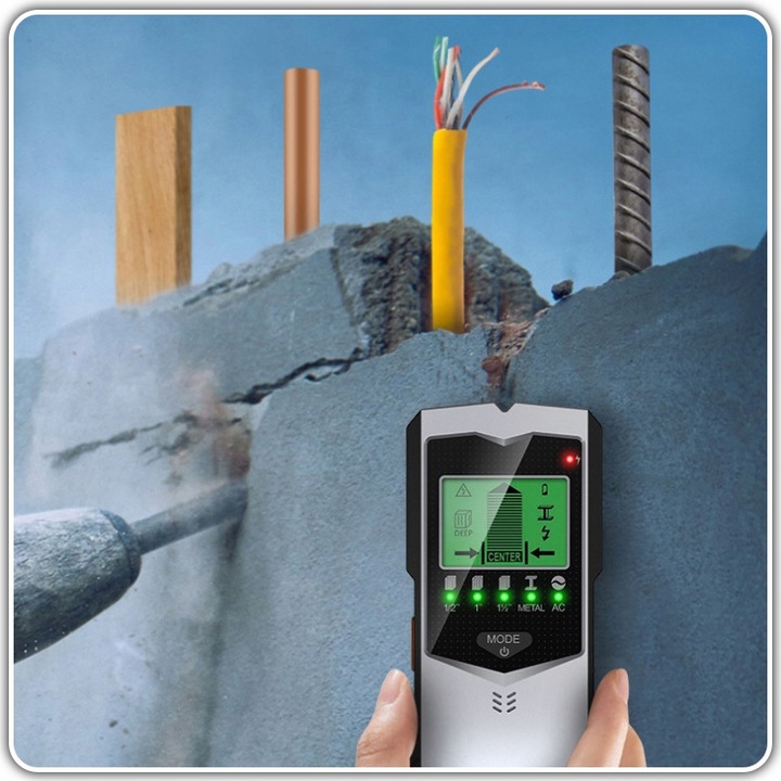 WYKRYWACZ DETEKTOR PRZEWODÓW KABLI METALI W ŚCIANIE DREWNA METALU