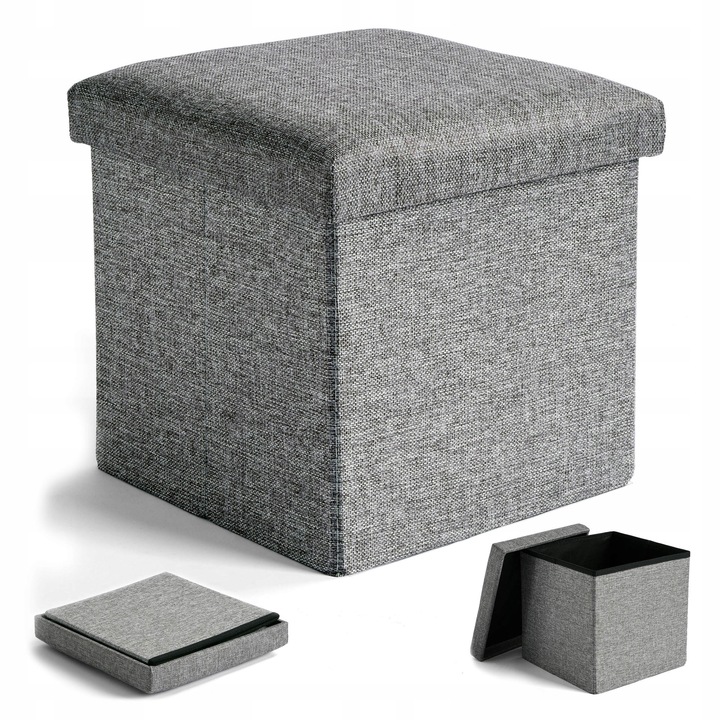 PUFA OTWIERANA SKŁADANA TAPICEROWANA SKRZYNIA POJEMNIK ZE SCHOWKIEM r.