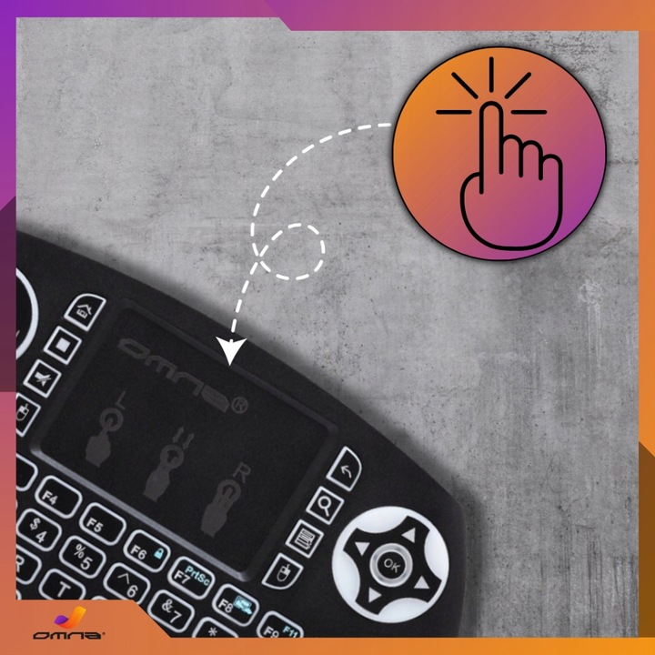 Klawiatura podświetlana bezprzewodowa z touchpadem mini do tabletu tel LED