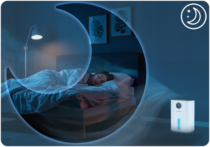 OSUSZACZ POWIETRZA POCHŁANIACZ WILGOCI CICHY 34dB LED Berdsen 1,8L