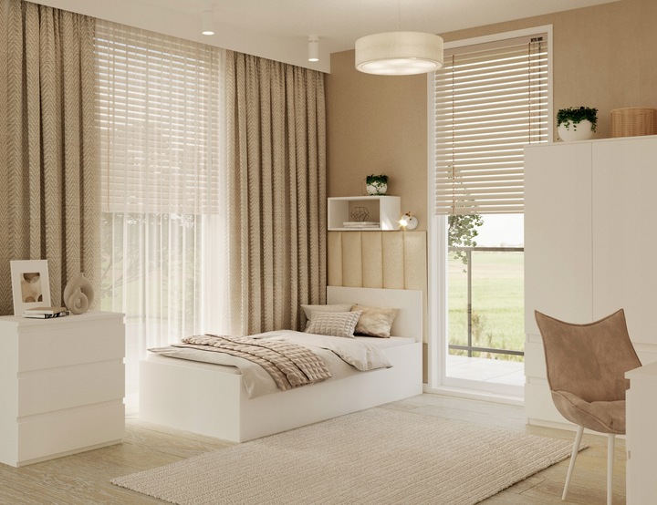 Łóżko 90x200 + materac podnoszone PANAMA PM