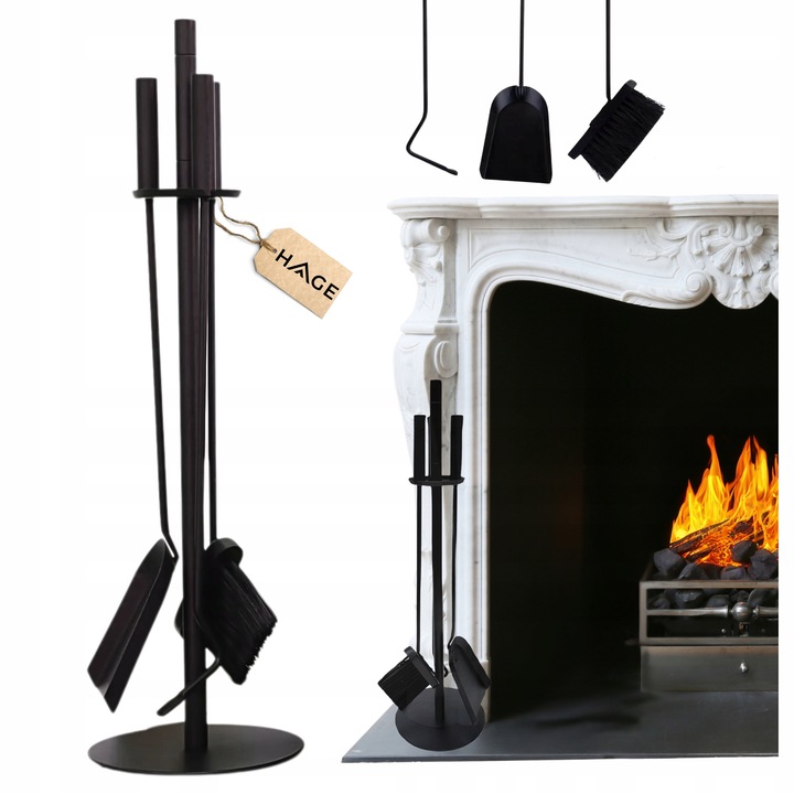 ZESTAW KOMINKOWY HELSINKI 4W1 NARZĘDZIA AKCESORIA DO KOMINKA