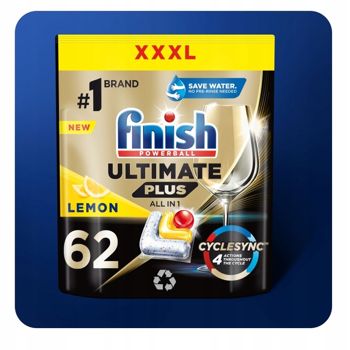 Finish Ultimate Plus Kapsułki do zmywarki 62 Lemon
