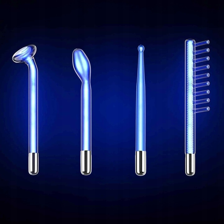 DARSONVAL DERMA WAND 4 PELOTY PIELĘGNACJA ELEKTRODY DO TWARZY WŁOSÓW