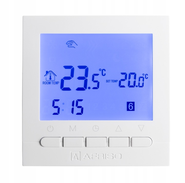 STEROWNIK REGULATOR TEMPERATURY PRZEWODOWY TERMOSTAT TYGODNIOWY AFRISO 230V