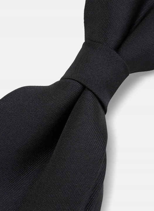 Mucha męska Czarna gładka Ślub PAKO LORENTE