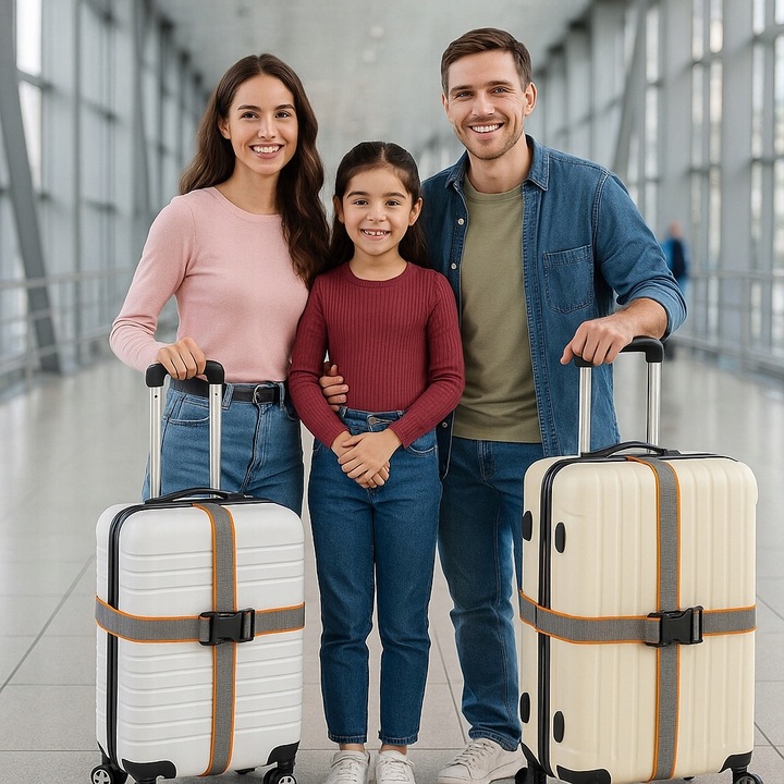 4x PASEK DO WALIZKI BAGAŻU TORBY ZABEZPIECZAJĄCY SPINAJĄCY MOCNY 100-200 cm