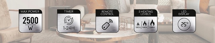 Grzejnik OLEJOWY Elektryczny 2500W 13 ŻEBER Kółka PILOT Timer