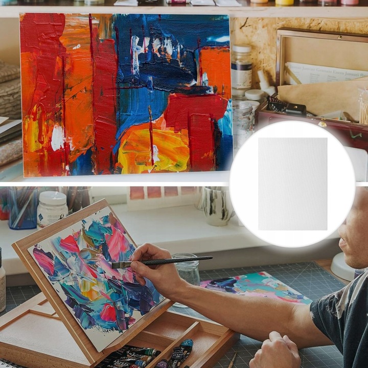 PŁÓTNO MALARSKIE DO MALOWANIA PODOBRAZIE BAWEŁNIANE 10szt 30x40 cm zestaw