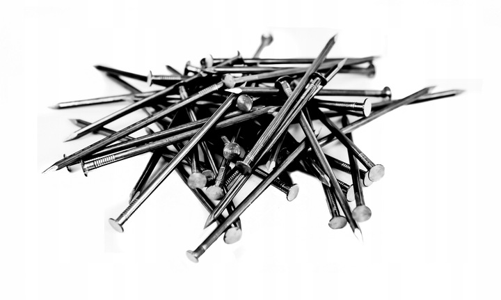 Gwoździe budowlane 2,5x50mm 2 cale Czarne Gładkie 2'' 5kg