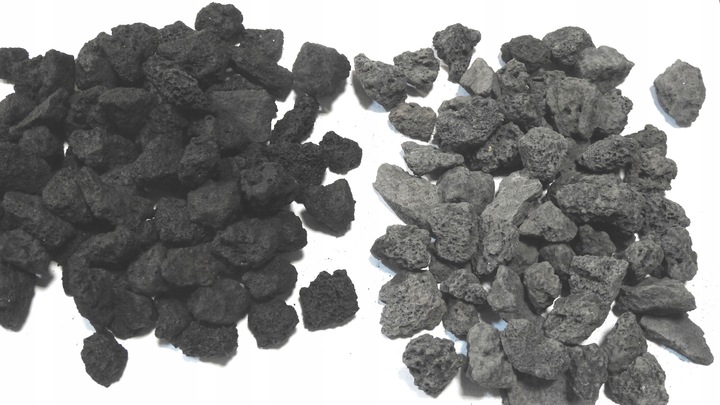 LAWA WULKANICZNA CZARNA GRAFIT PODŁOŻE ŻWIREK AKWARIUM DNO 8-16 mm 25 kg