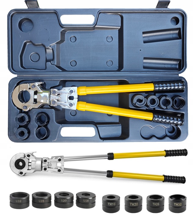 EUROKOMP obrotowa PRASKA ZACISKARKA RUR PEX-AL-PEX MATRYCE U + TH