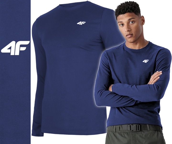 KOSZULKA MĘSKA 4F Z DŁUGIM RĘKAWEM LONGSLEEVE BLUZA NA CO DZIEŃ M628 L