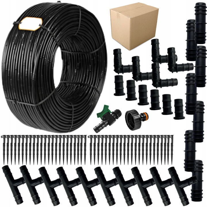 LINIA KROPLUJĄCA 100m+179EL NAWADNIANIE KROPELKOWE WĄŻ KROPELKUJĄCY SOLIDNY