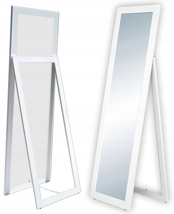 DUŻE Lustro w ramie STOJĄCE 170x50 BIAŁE
