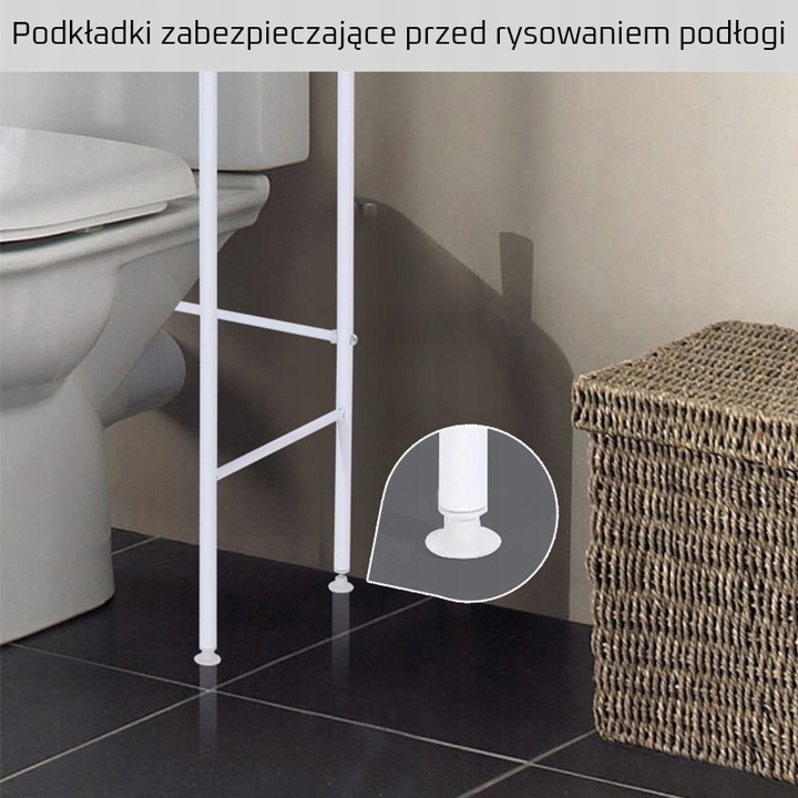 PÓŁKA STOJĄCA NAD TOALETĘ WC SEDES UBIKACJĘ ŁAZIENKOWA SZAFKA REGAŁ 3 PÓŁKI