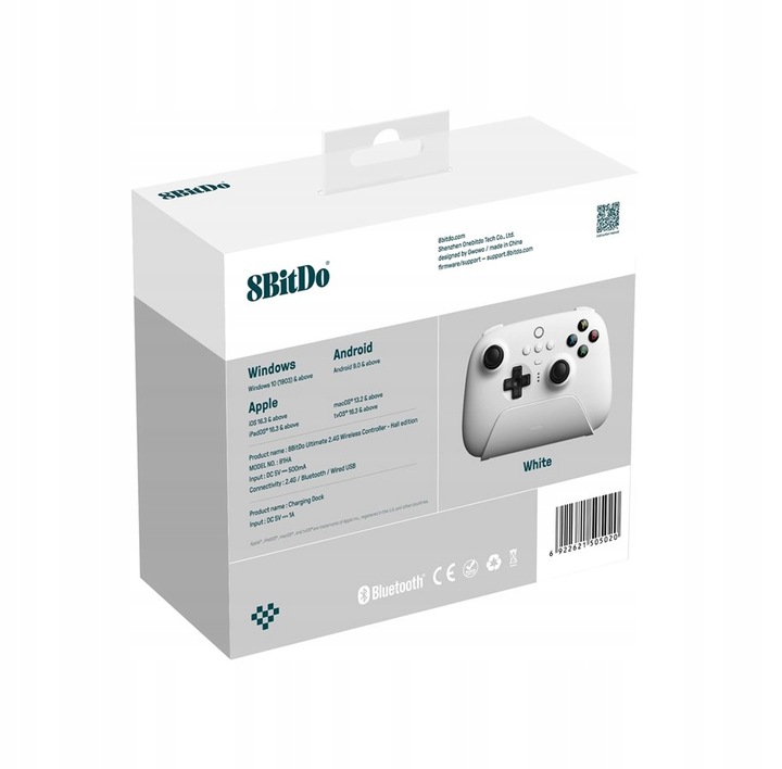 8BitDo Ultimate 2.4G Pad PC Hall Ed/White
